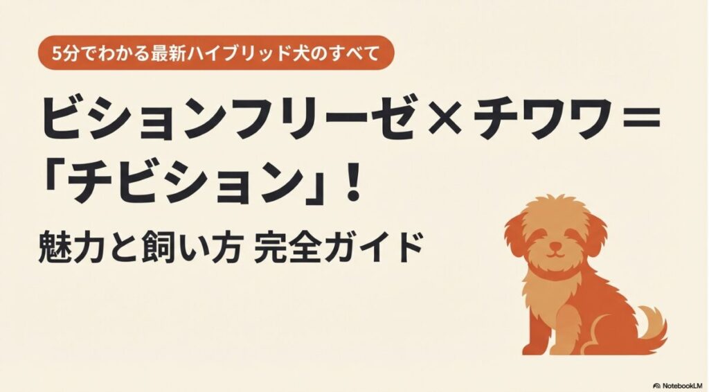 5分でわかる最新ハイブリッド犬チビションの魅力と飼い方完全ガイドの表紙スライド