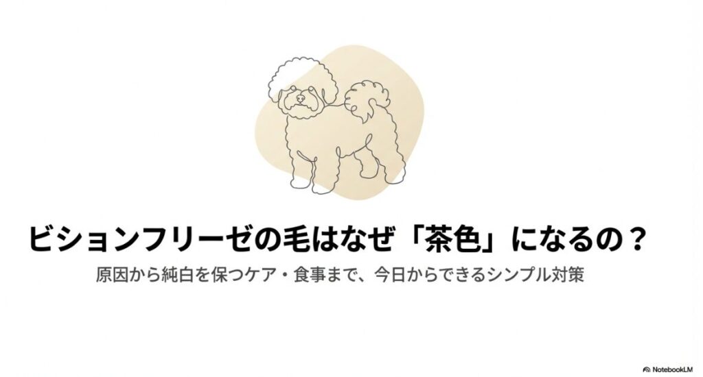 ビションの毛が茶色になる原因と対策のポイントの画像