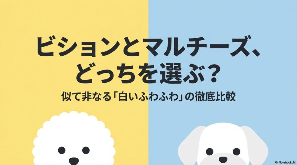 ビションフリーゼとマルチーズ、どっちを選ぶ？似て非なる白いふわふわの徹底比較というタイトル画像